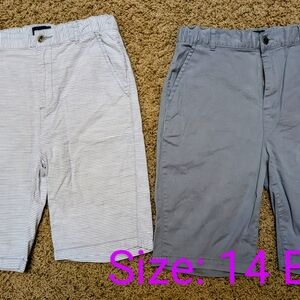 Men's Gray and Striped Shorts Set